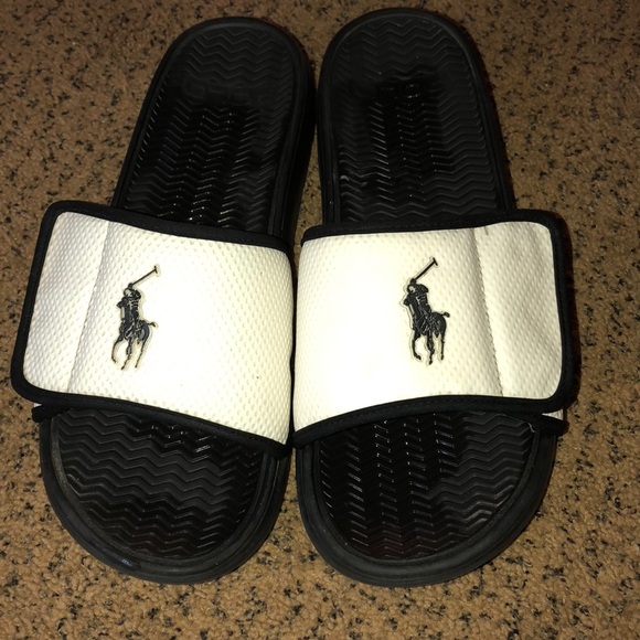 white polo flip flops
